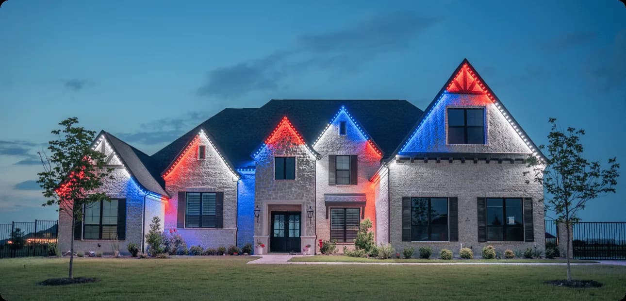 Twin Cities home lit with permanent holiday lighting