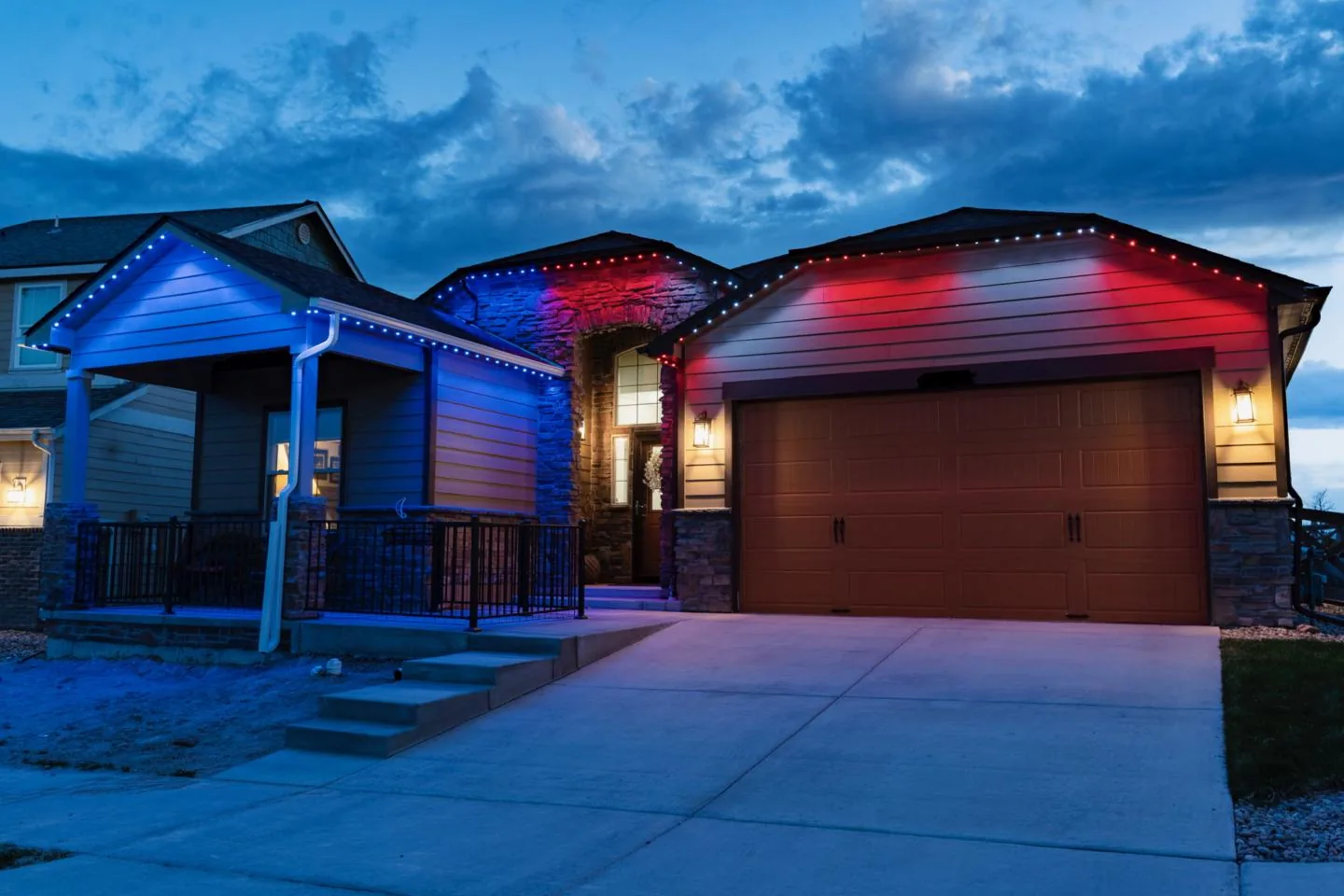 Permanent outdoor lighting installed on a Twin Cities home — project 1