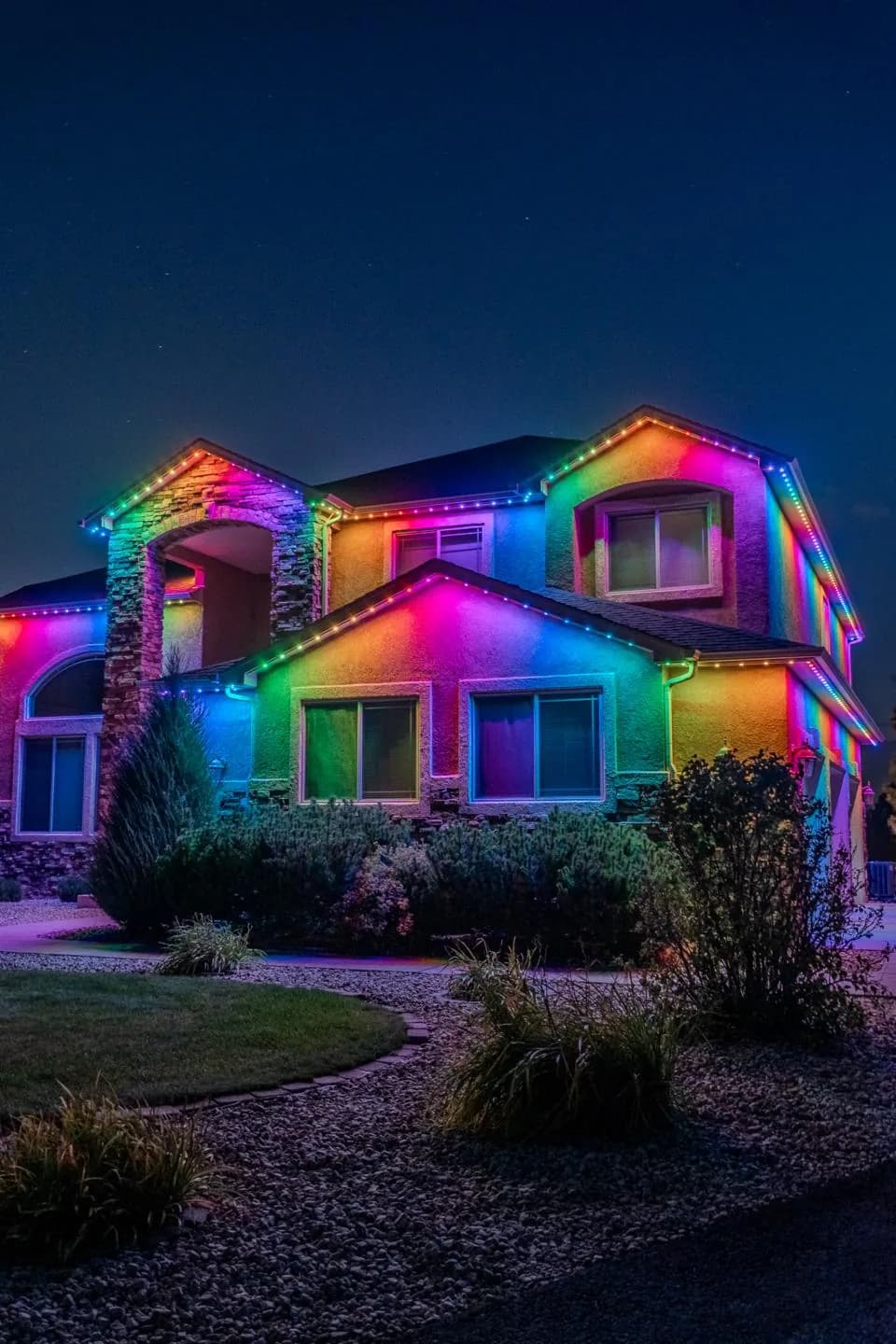 Permanent outdoor lighting installed on a Twin Cities home — project 7